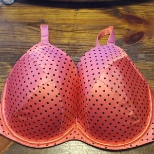 Cacique Polka Dot Underwire Bra Sz 38F